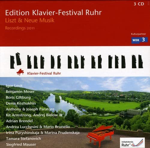CD cover featuring piano keys, a landscape, and artist names listed.
