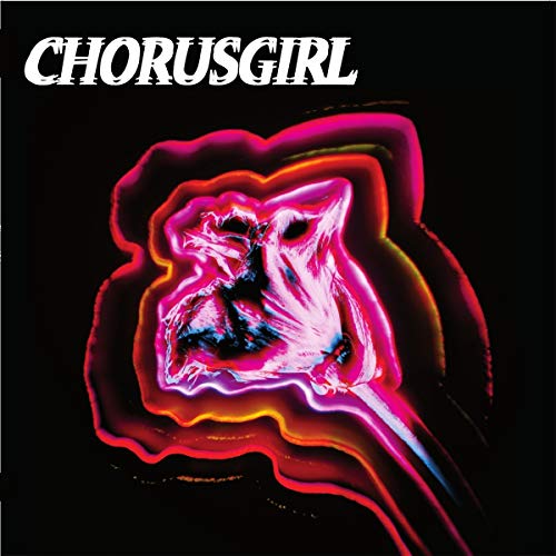 Album cover for Chorusgirl’s “Shimmer & Spin” featuring a neon flower.