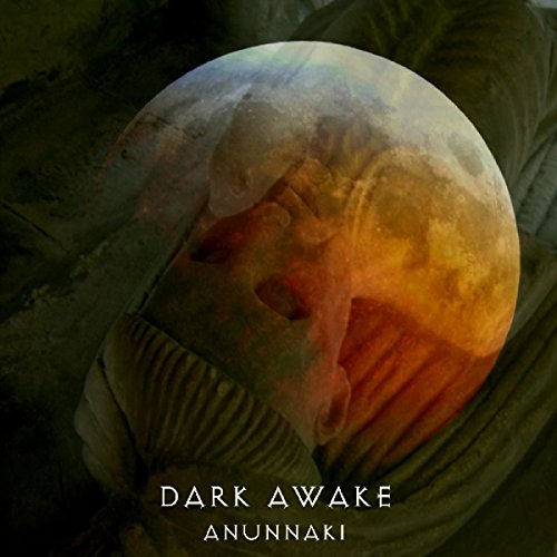 Dark Awake album cover: a face within a glowing, spherical form.