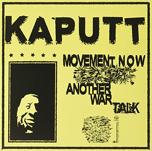 Yellow album cover with bold text, a portrait, and abstract imagery.