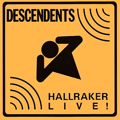 Descendents album cover: yellow square with black figure and text.