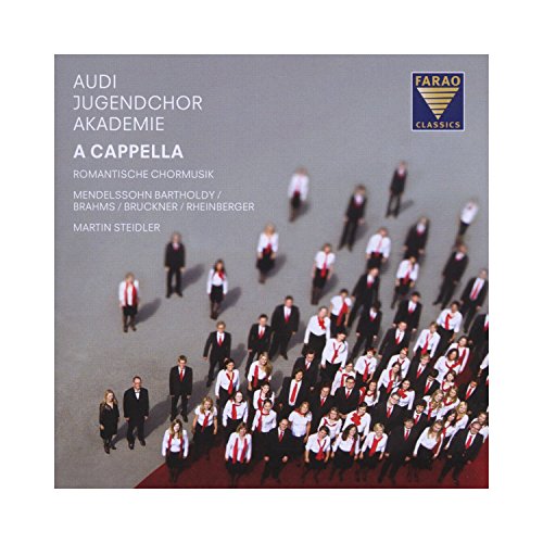 CD cover featuring a large choir of young people in formal wear.