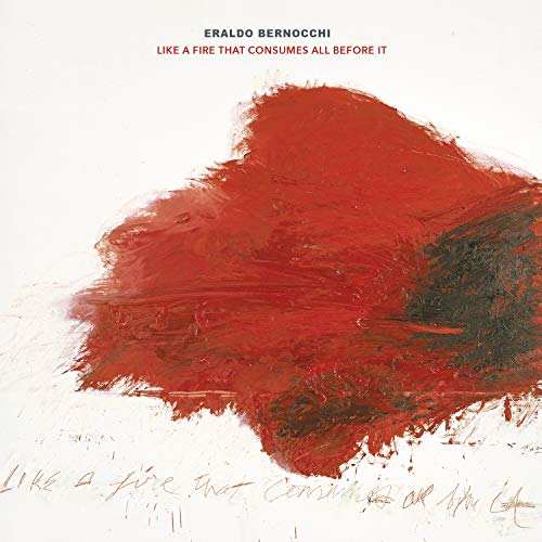 Vinyl album cover: abstract red brushstroke on a white background.