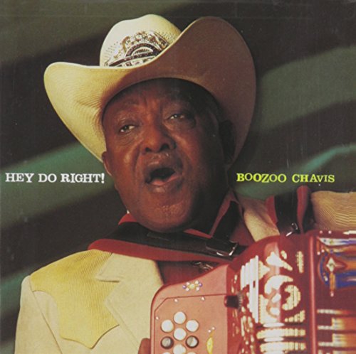 Boozoo Chavis album cover featuring a man with a cowboy hat and accordion.
