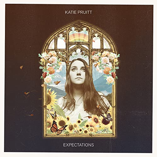 Album cover for Katie Pruitt’s “Expectations” featuring a woman in a floral frame.