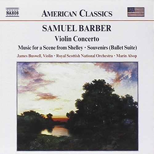 CD cover for Samuel Barber’s Violin Concerto with landscape painting.