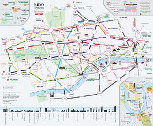 London tube & walk : attractions, routes, parks, iconic buildings