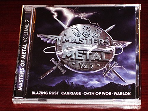 CD case for “Masters Of Metal Volume 2” with swords and lightning.