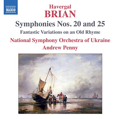 CD cover for Brian’s Symphonies 20 & 25 featuring a coastal painting.