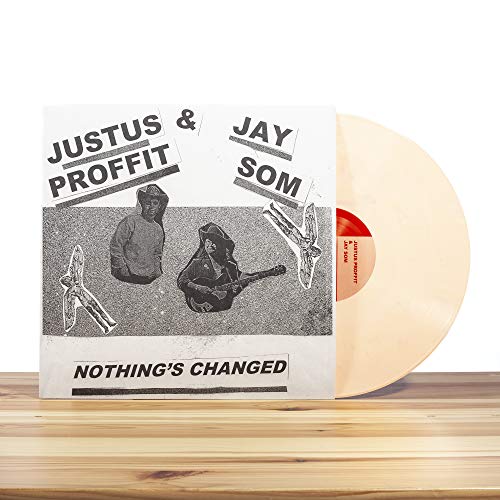 Nothing's Changed" CD cover with grainy images of musicians and a vinyl record.