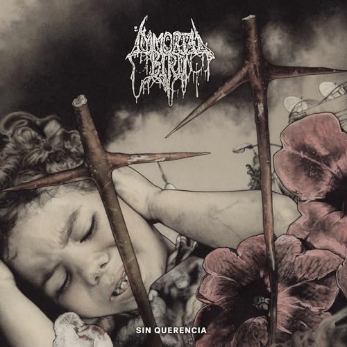 CD cover: woman with flowers and thorny branches, dark and textured.