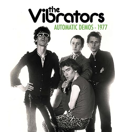 Black and white photo of The Vibrators band members from 1977.