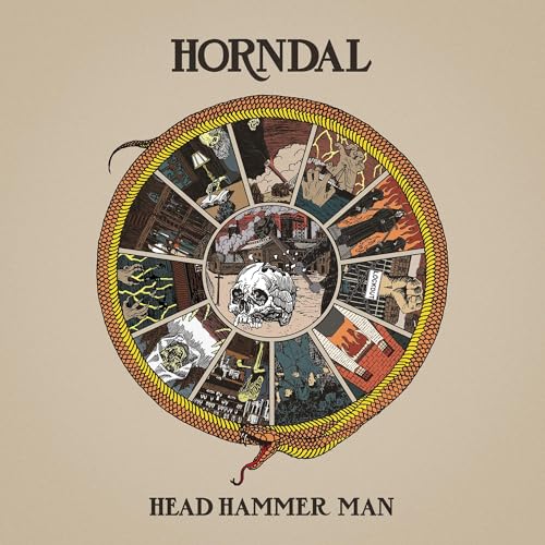 CD cover: circular design with skull, rooms, and a snake border.