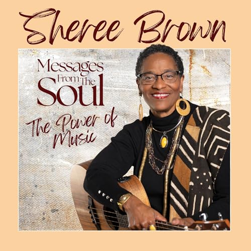 Sheree Brown album cover featuring a smiling woman with a guitar.