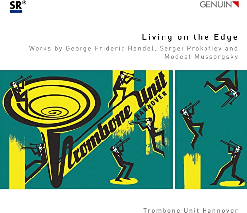 CD cover for "Trombone Unit Hannover" featuring abstract figures and a trombone.