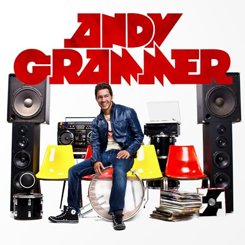 Andy Grammer album cover with musician seated amongst audio equipment.