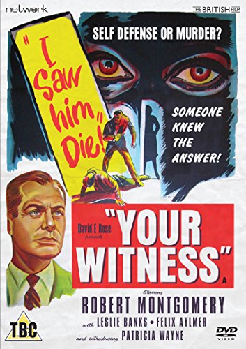 Movie poster for "Your Witness" featuring a man, a struggle, and an eye.