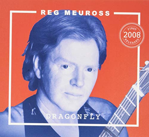 CD cover for Reg Meuross’s “Dragonfly” featuring a portrait and guitar.
