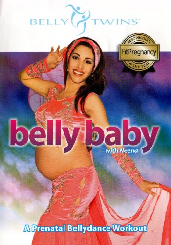 DVD cover featuring a pregnant woman in colorful belly dance attire.