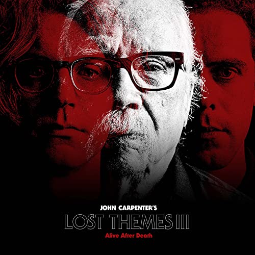 John Carpenter's "Lost Themes III" vinyl album cover with a portrait of Carpenter.