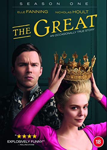 DVD cover for "The Great" featuring Elle Fanning and Nicholas Hoult.