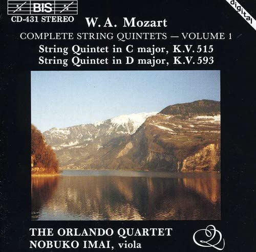 CD cover for Mozart’s String Quintets, Vol. 1 by the Orlando Quartet.