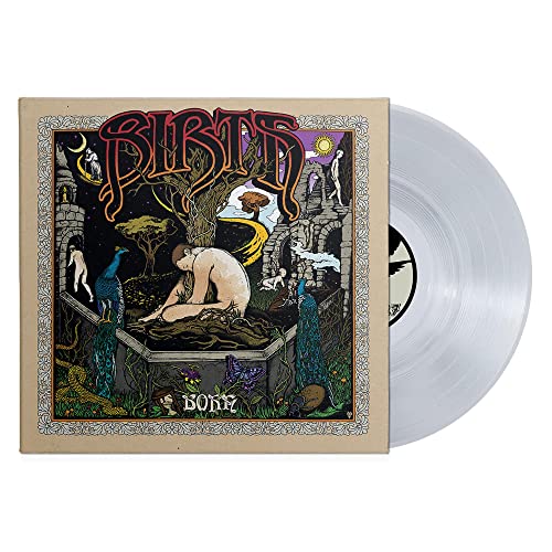 Vinyl record of "Birth - Born" with ornate cover art and clear disc.