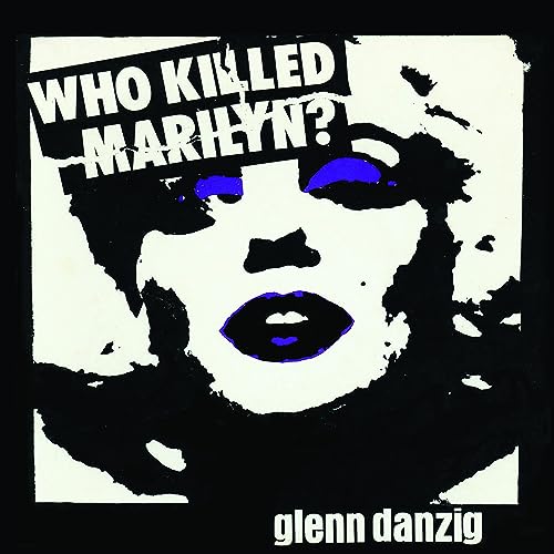 Black and white album cover featuring Marilyn Monroe’s stylized face.