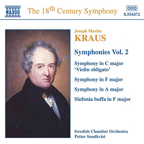 CD cover featuring a portrait of composer Joseph Kraus and track listing.