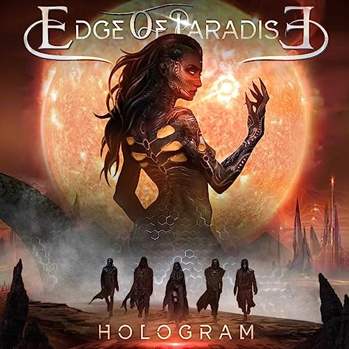 CD cover for "Hologram" by Edge Of Paradise, featuring a futuristic woman.