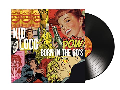 Kid Loco “Born in the 60’s” vinyl record with comic book cover art.