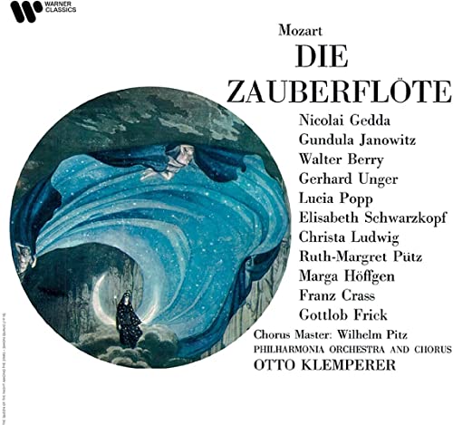 CD cover for Mozart’s *Die Zauberflöte* conducted by Otto Klemperer.