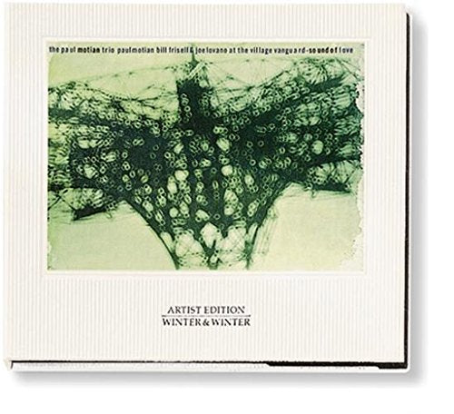 CD cover for "Sound of Love" by Motian Paul Trio, abstract green design.