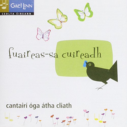 CD cover with butterflies, a bird, and colorful floral illustrations.