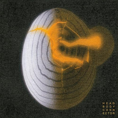 Abstract image of a spine-like form within a circular, textured background.