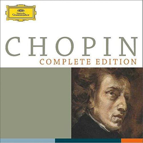 CD cover for Chopin Complete Edition featuring a portrait of Frédéric Chopin.