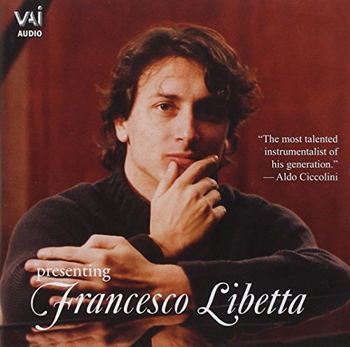 CD cover featuring pianist Francesco Libetta in a dark studio portrait.