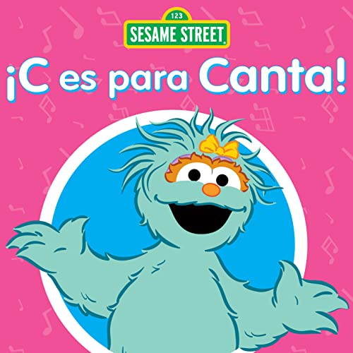 Sesame Street CD cover featuring Zoë with musical notes on pink.
