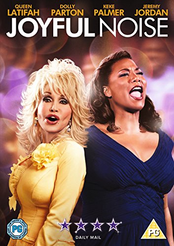 DVD cover for "Joyful Noise" featuring Queen Latifah and Dolly Parton.
