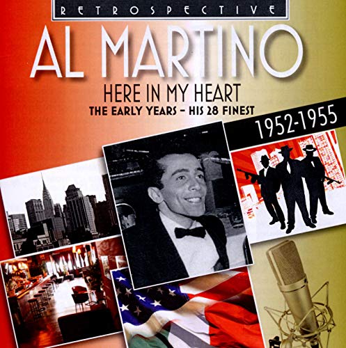 Al Martino CD cover with photos from the 1950s, red background.