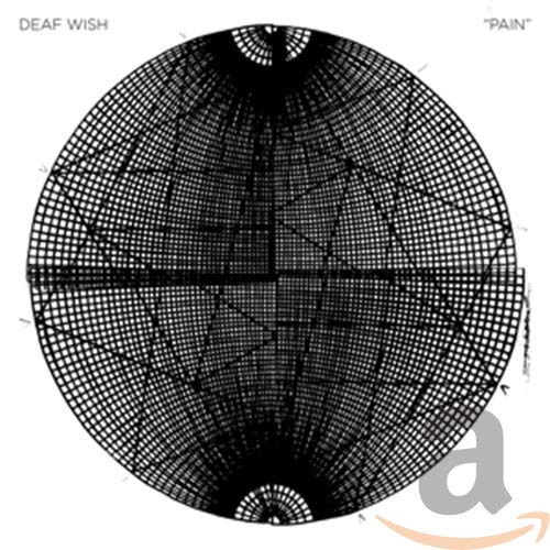 CD cover for Deaf Wish’s “Pain” featuring a black and white circular design.
