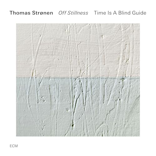 CD cover with abstract textured white and blue paint strokes.