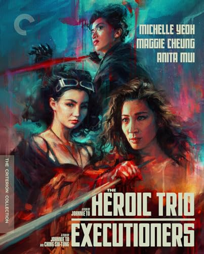 Blu-ray cover featuring three Asian women with swords, painted style.