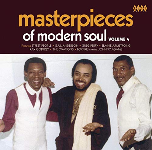 CD cover for “Masterpieces of Modern Soul Volume 4” featuring three men.