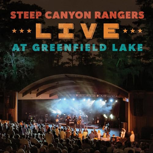 Steep Canyon Rangers live concert album cover with stage and crowd.