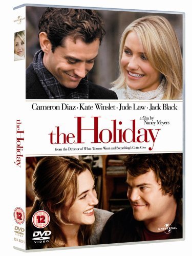 DVD cover for "The Holiday" featuring Cameron Diaz, Kate Winslet, Jude Law, and Jack Black.