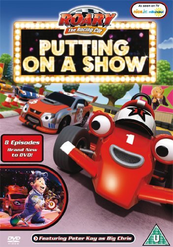 DVD cover for Roary the Racing Car featuring Roary and Big Chris on track.