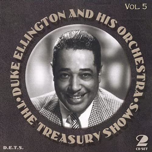 Black and white portrait of Duke Ellington on a CD cover.