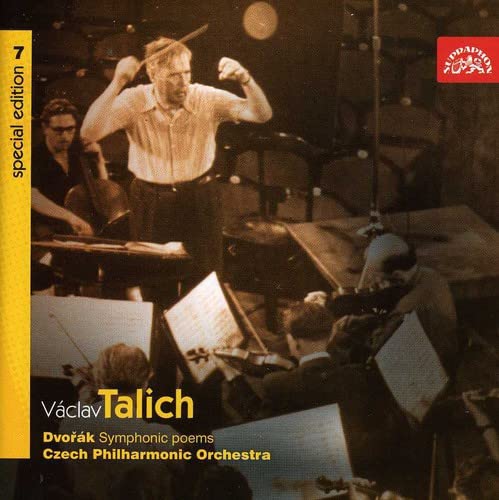 CD cover: conductor Václav Talich with orchestra, sepia tone.
