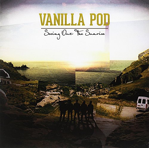 Album cover for Vanilla Pod’s “Seeing Out the Sunrise” with a coastal landscape.